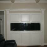 Completed facade around fish tank.